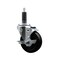 Service Caster 4'' Hard Rubber Swivel 1'' Expanding Stem Caster with Brake SCC-EX20S414-HRS-TLB-1 - alternate 1